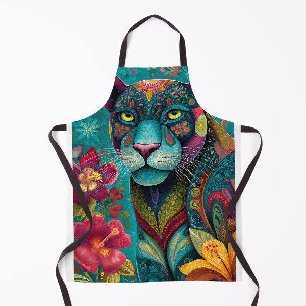 Item preview, Vibrant Colorful Panther Surrounded by Flowers designed and sold by Artessie.
