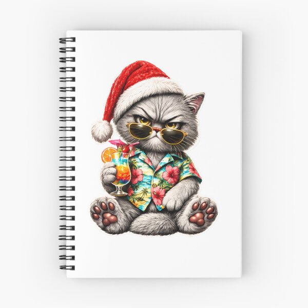 Item preview,  Christmas in July , Cat with Tropical Cocktail | Cute Festive Summer Kitty designed and sold by GGAUL.