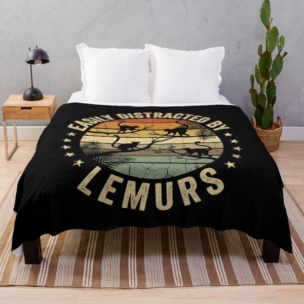 Item preview, Easily Distracted By Lemurs Primate Animal Lover Wildlife Enthusiast designed and sold by RetroMini2026.