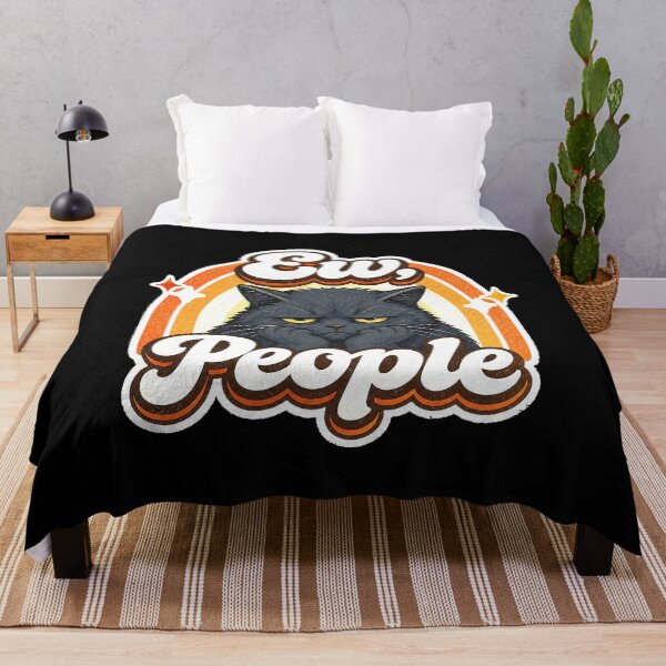 Item preview, Ew People Black Cat Funny Introvert Cat Meme designed and sold by Salwastore.