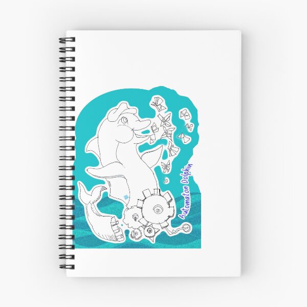 Item preview, Automaton Dolphin Talking With Butterflies (Original Ink Drawing by ACCI) designed and sold by VanyssaGraphics.