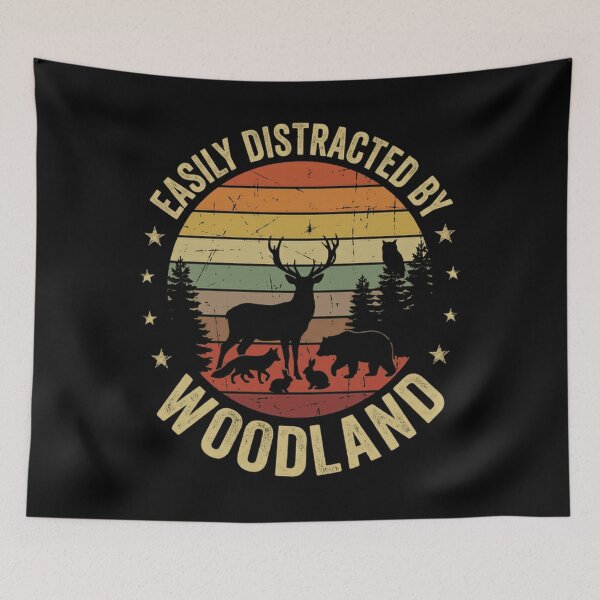 Item preview, Easily Distracted By Woodland Nature Lover Outdoor Forest Wildlife designed and sold by RetroMini2026.