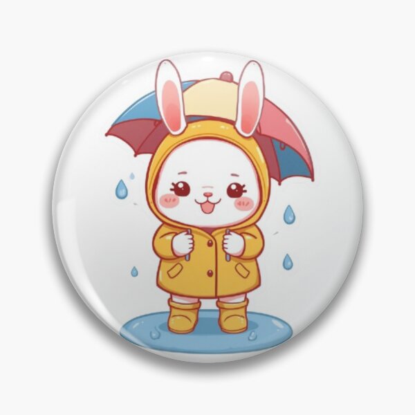 Item preview, Kawaii Rain Bunny Sticker | Cute Chibi Rabbit Gift designed and sold by Stylestickers55.