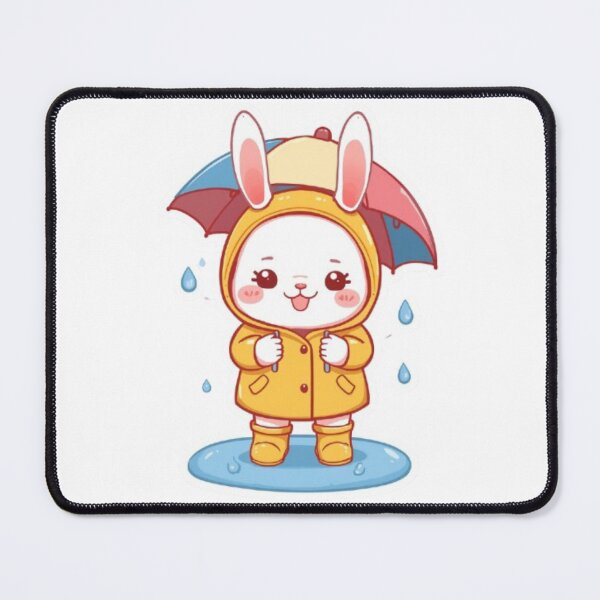 Item preview, Kawaii Rain Bunny Sticker | Cute Chibi Rabbit Gift designed and sold by Stylestickers55.