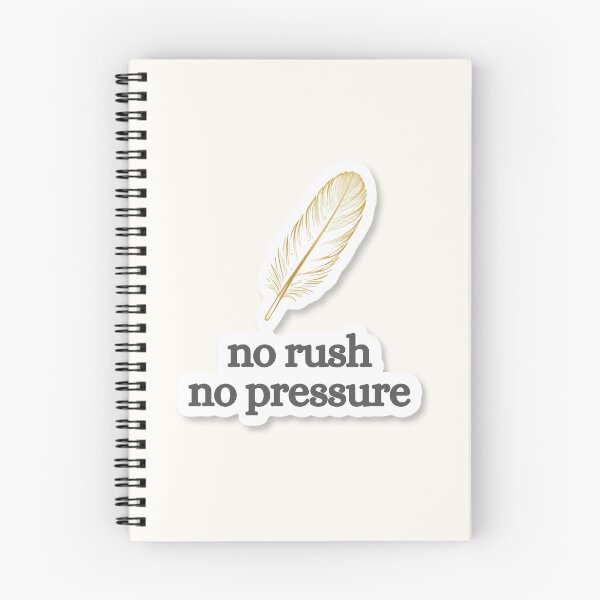 Item preview, No Rush No Pressure – Minimalist Sun Quote Design designed and sold by CosmicQuietLab.