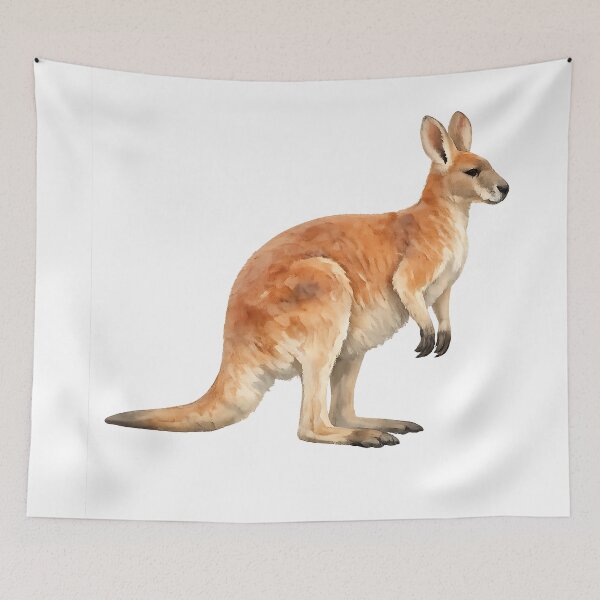 Item preview, Red Kangaroo — Watercolour Painting designed and sold by Jaruart.