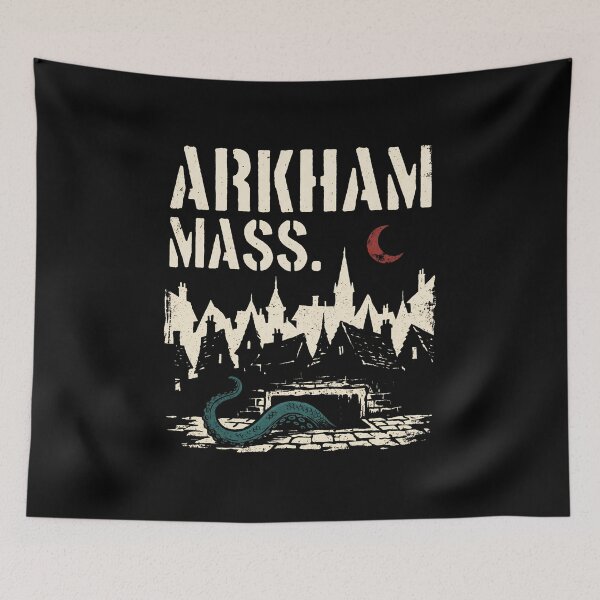 Item preview, Arkham Mass Historic Town Silhouette Cthulhu Monster Tentacle designed and sold by Fenay Designs.