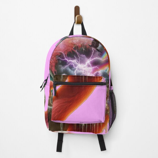 Item preview, Psychedelic Oasis – Flamingo Skull Mushroom Mindscape designed and sold by LujziWorld.