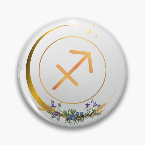 Item preview, Sagittarius Zodiac Sign with Forest Wildflowers and Golden Moon designed and sold by MadeByMira.