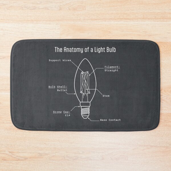 Item preview, Monochrome Bullet Light Bulb Anatomy Art designed and sold by drTerrens.