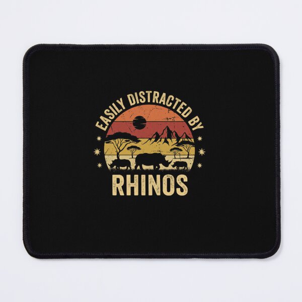 Item preview, Easily Distracted By Rhinos Wildlife Lover Safari Enthusiast designed and sold by RetroMini2026.