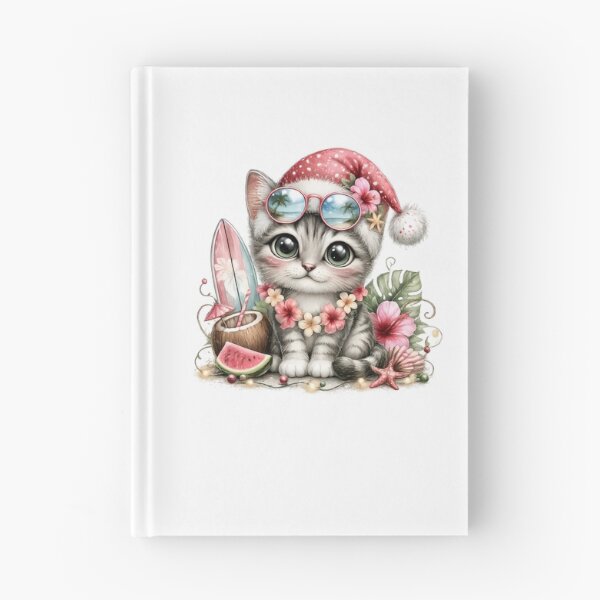 Item preview,  Christmas in July , Cat with Tropical Cocktail | Cute Festive Summer Kitty designed and sold by GGAUL.