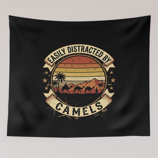 Item preview, Easily Distracted By Camels Animal Lover Desert Enthusiast designed and sold by RetroMini2026.