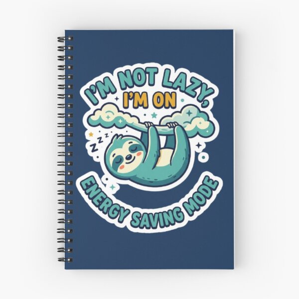 Item preview, I'm Not Lazy I'm On Energy Saving Mode Cute Sloth Funny Sticker | Lazy Sloth Cartoon Gift designed and sold by CreativeNest Prints.