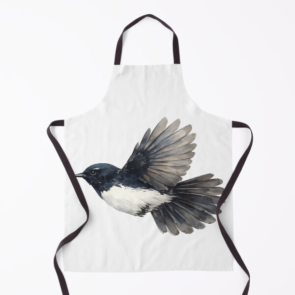 Item preview, Willie Wagtail in Flight — Watercolour designed and sold by Jaruart.