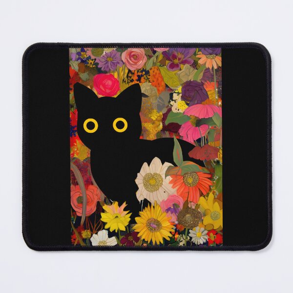 Item preview, Klimt Style Garden Cat | Black Cat Klimt designed and sold by PurrfectHome.