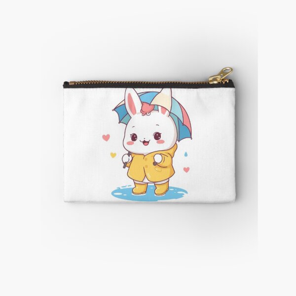 Item preview, Cute Bunny in Rain | Kawaii Rabbit Sticker designed and sold by Stylestickers55.