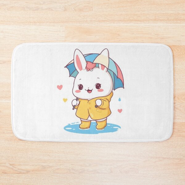 Item preview, Cute Bunny in Rain | Kawaii Rabbit Sticker designed and sold by Stylestickers55.