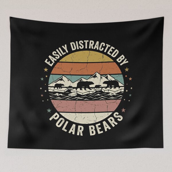 Item preview, Easily Distracted By Polar Bears Arctic Wildlife Animal Lover designed and sold by RetroMini2026.