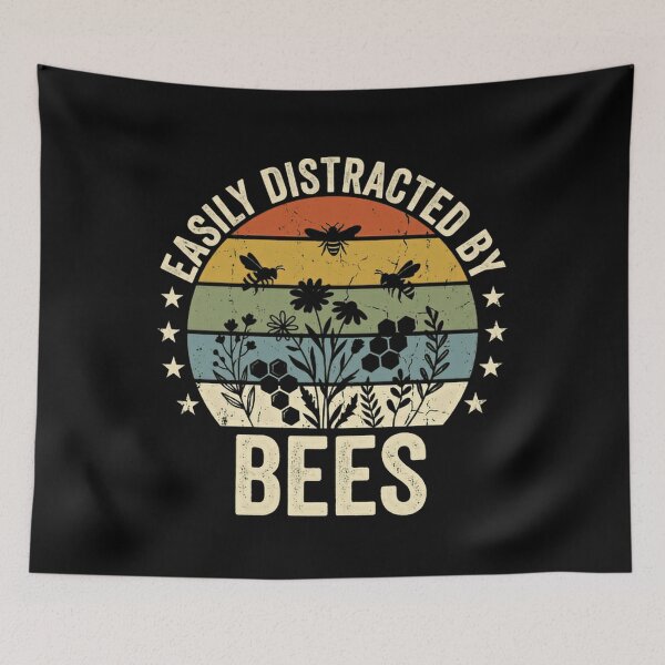 Item preview, Easily Distracted By Bees Beekeeper Honeybee Lover Nature Enthusiast designed and sold by RetroMini2026.