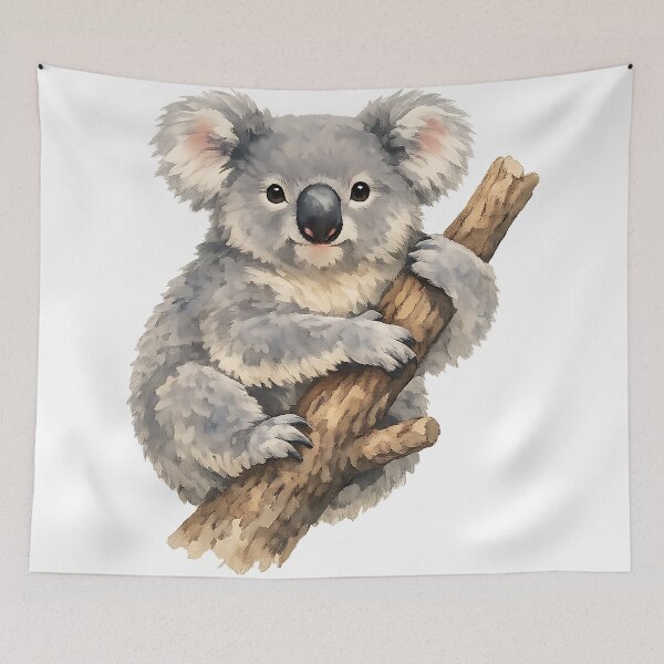 Item preview, Koala on a Branch — Watercolour Illustration designed and sold by Jaruart.
