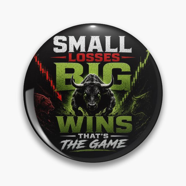 Item preview, Small Losses Big Wins Trading Bull designed and sold by PipForgeStudio .