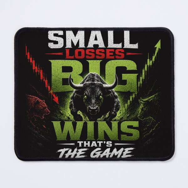 Item preview, Small Losses Big Wins Trading Bull designed and sold by PipForgeStudio .