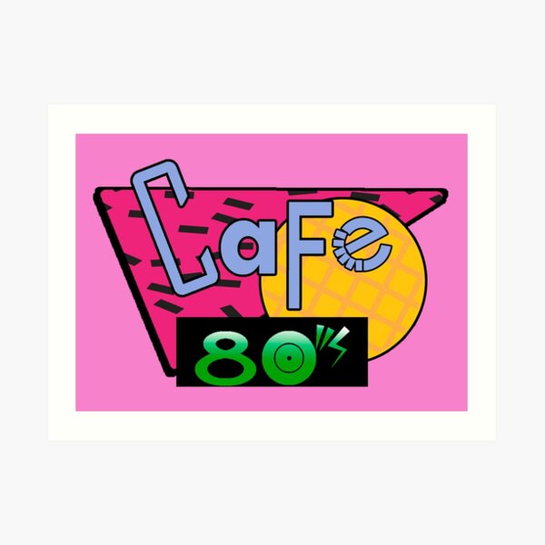 Cafe 80's Art Print