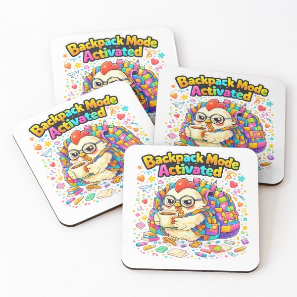 Item preview, Backpack Mode Activated Cute Chicken Backpack Sticker  designed and sold by Chill Chicken Studio.