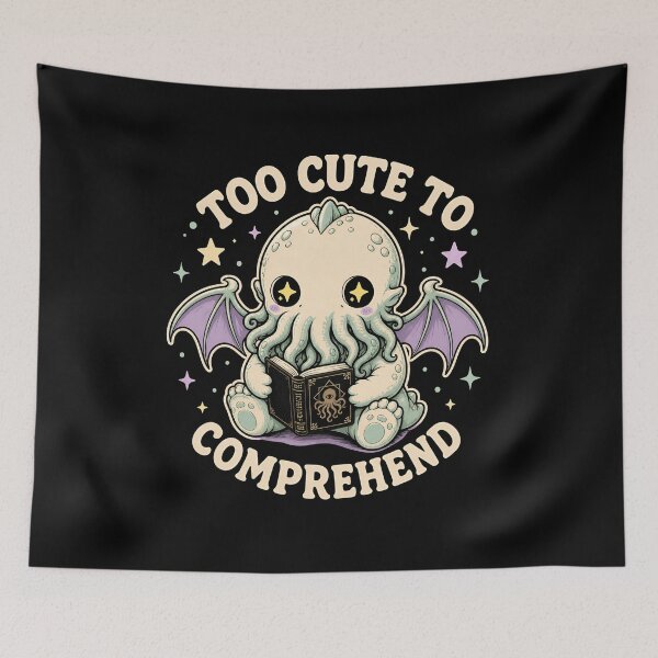 Item preview, Too Cute To Comprehend Chibi Cthulhu Pastel Kawaii Spellbook designed and sold by Fenay Designs.