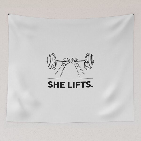 Item preview, She Lifts - Women Strength Gym Design designed and sold by Enea Kelo.