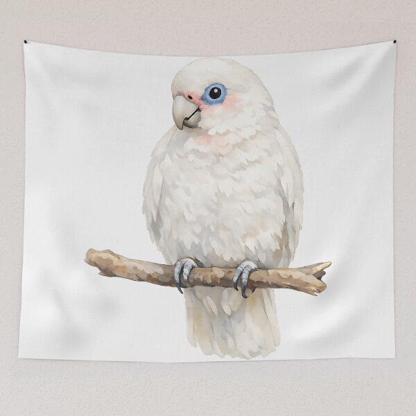 Item preview, Little Corella — Watercolour Bird Art designed and sold by Jaruart.