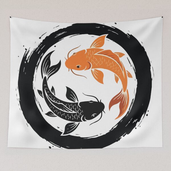 Item preview, Yin Yang Koi Fish Zen Enso Circle designed and sold by ArcApparel2020.