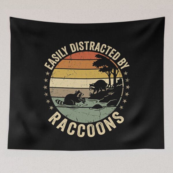 Item preview, Easily Distracted By Raccoons Animal Lover Wildlife Fan designed and sold by RetroMini2026.