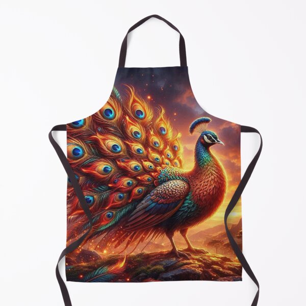 Item preview, Majestic Peacock at Sunset – Vibrant Fantasy Art designed and sold by Dogandesighn.