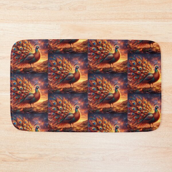Item preview, Majestic Peacock at Sunset – Vibrant Fantasy Art designed and sold by Dogandesighn.
