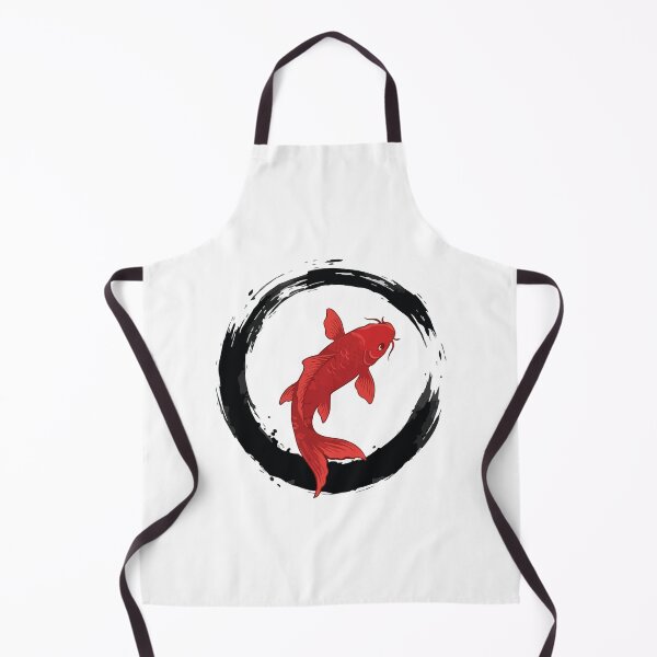 Item preview, Minimalist Red Koi Fish Ink Enso Brushstroke designed and sold by ArcApparel2020.