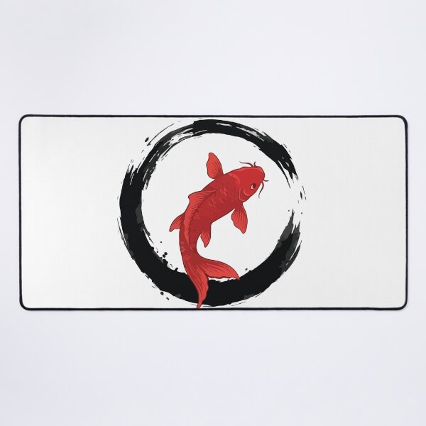 Item preview, Minimalist Red Koi Fish Ink Enso Brushstroke designed and sold by ArcApparel2020.