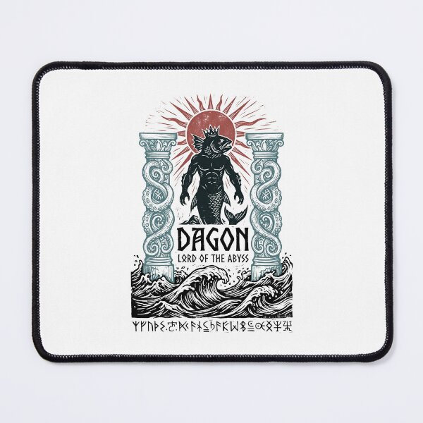Item preview, Dagon Lord of the Abyss Vintage Mythos Pillar Engraving designed and sold by Fenay Designs.