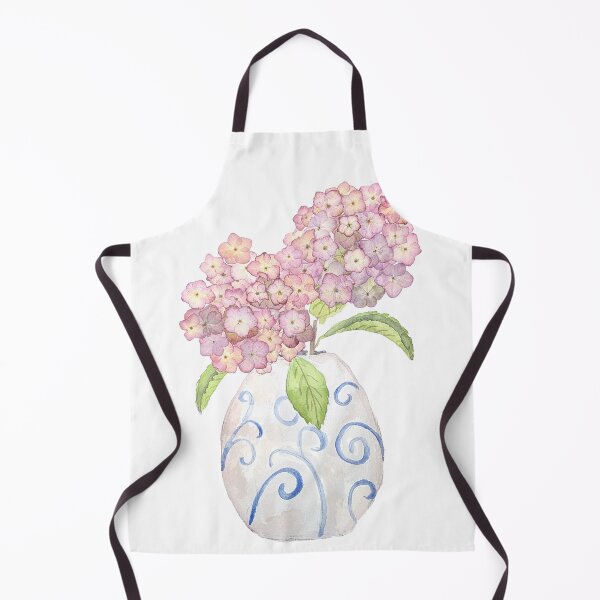 Item preview, pink hydrangeas in pot designed and sold by ColorandColor.
