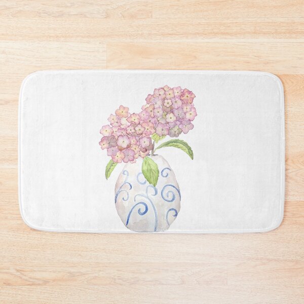 Item preview, pink hydrangeas in pot  designed and sold by ColorandColor.