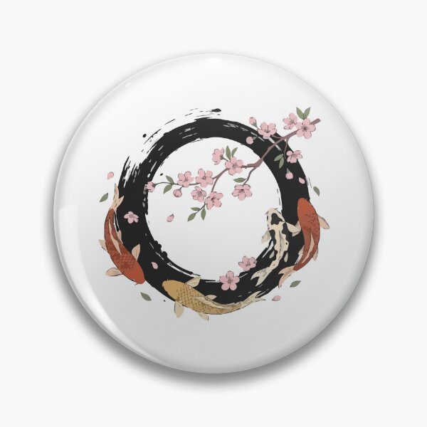 Item preview, Cherry Blossom Sakura Koi Fish Enso Circle designed and sold by ArcApparel2020.
