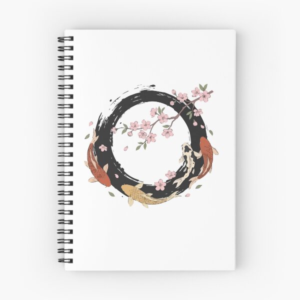 Item preview, Cherry Blossom Sakura Koi Fish Enso Circle designed and sold by ArcApparel2020.