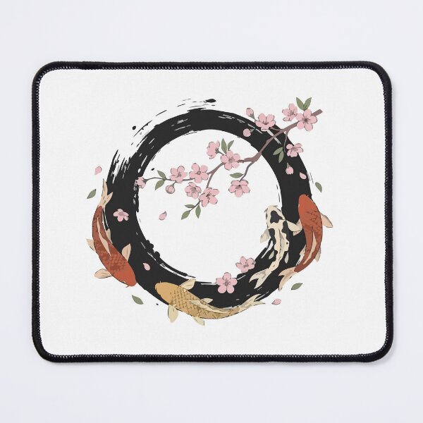 Item preview, Cherry Blossom Sakura Koi Fish Enso Circle designed and sold by ArcApparel2020.