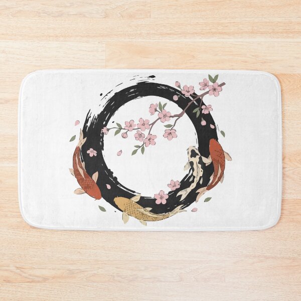 Item preview, Cherry Blossom Sakura Koi Fish Enso Circle designed and sold by Arc2020.