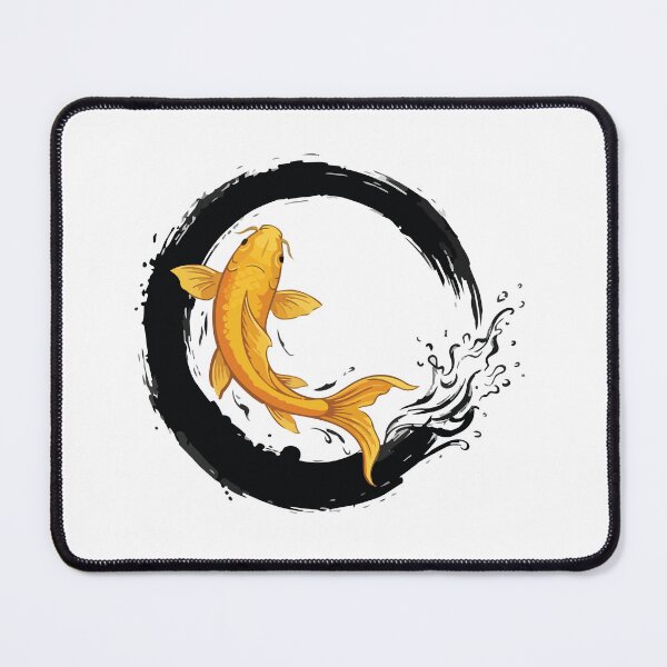 Item preview, Golden Koi Fish Zen Brush Enso Water Splash designed and sold by ArcApparel2020.