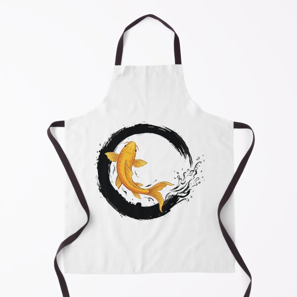 Item preview, Golden Koi Fish Zen Brush Enso Water Splash designed and sold by ArcApparel2020.