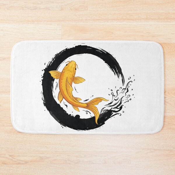 Item preview, Golden Koi Fish Zen Brush Enso Water Splash designed and sold by ArcApparel2020.
