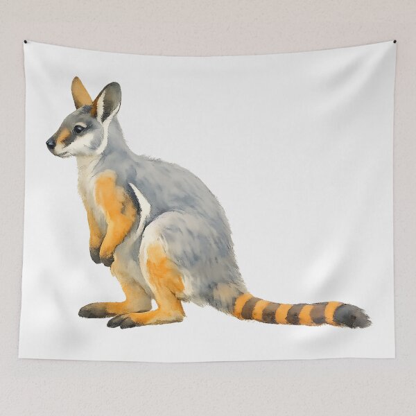 Item preview, Yellow-Footed Rock-Wallaby — Watercolour designed and sold by Jaruart.