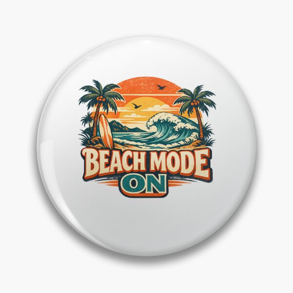 Item preview, Beach Mode On – Retro Vintage Summer Beach Vacation Surf Sunset designed and sold by ONEZEROART.